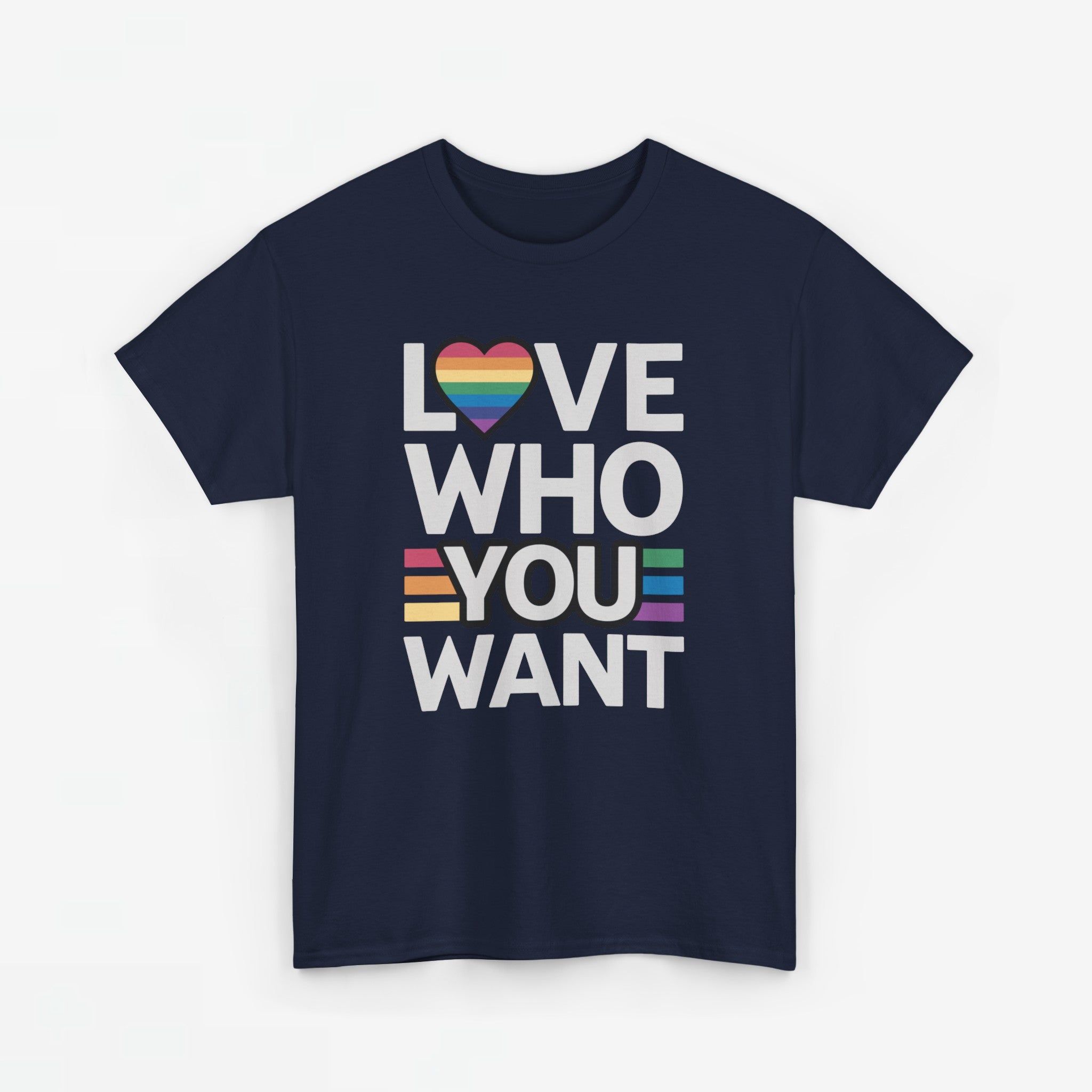 Gay Pride T-shirt - Love Who You Want - Oversized #52