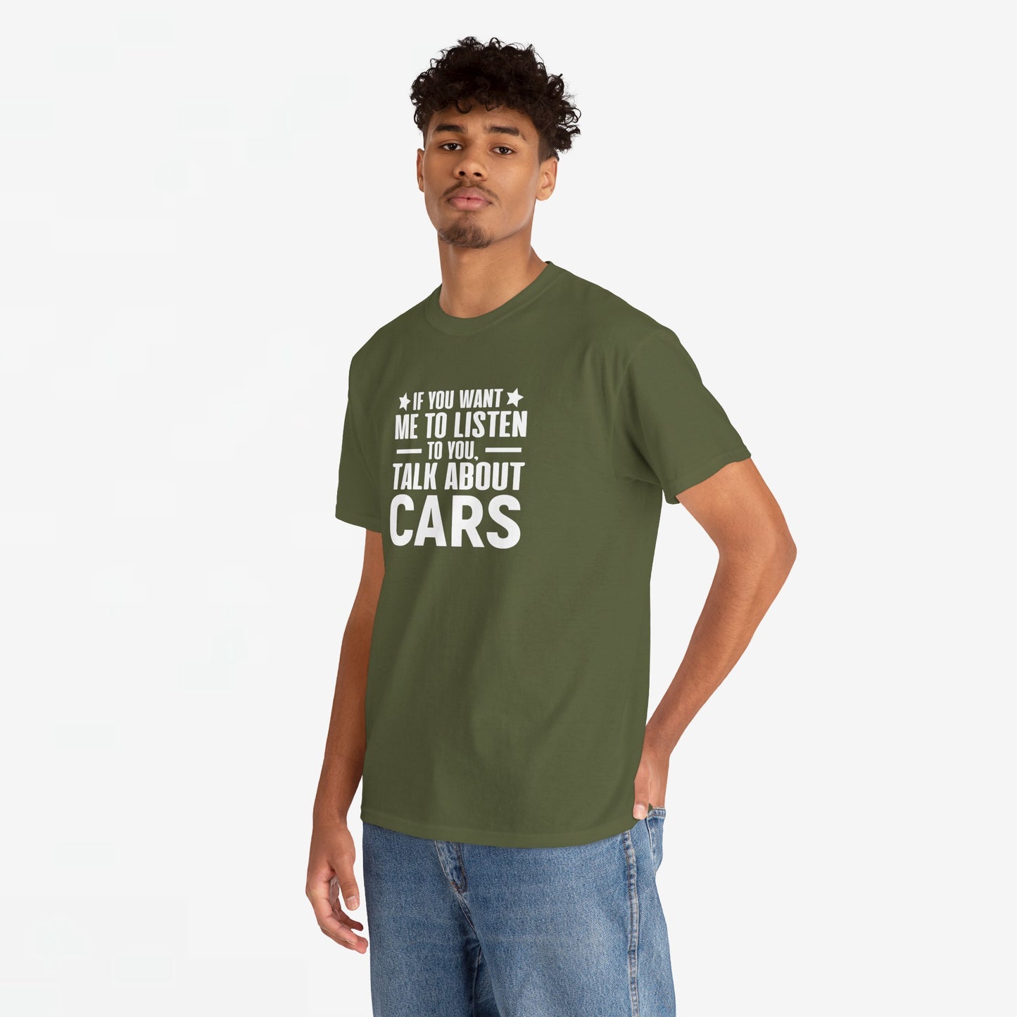 Vaderdag Papa Cadeau - T-shirt - If you want me to listen to you, talk about cars - Oversized #50