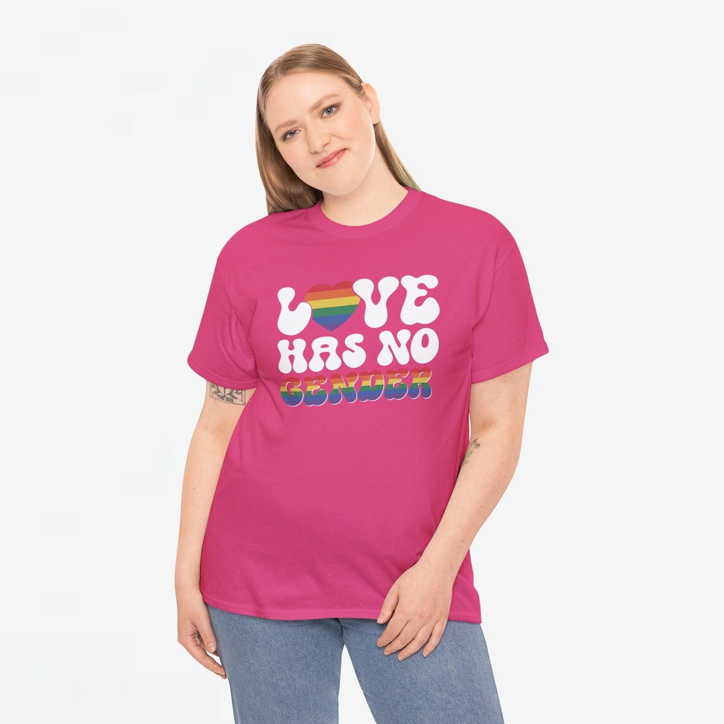 Gay Pride T-shirt - Love Has No Gender - Oversized #20