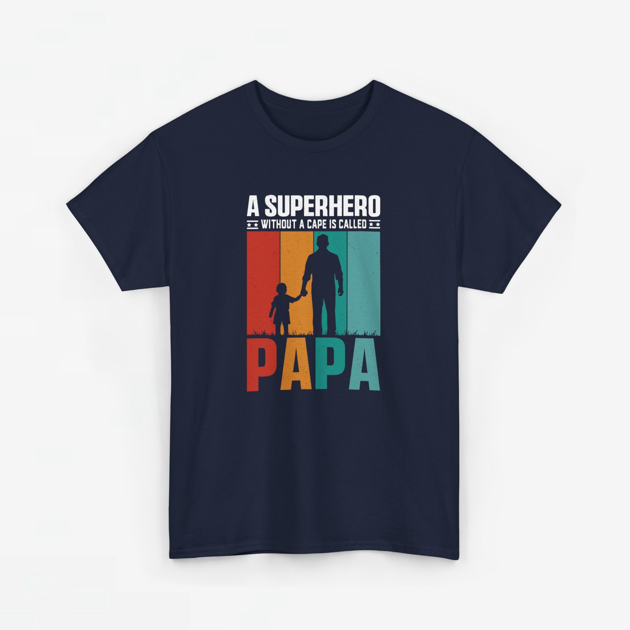Vaderdag Papa Cadeau - T-shirt - A Superhero without a cape is called PAPA - Oversized #24