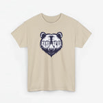 Oversized T-shirt zandkleurig met zwarte berenprint op de borst