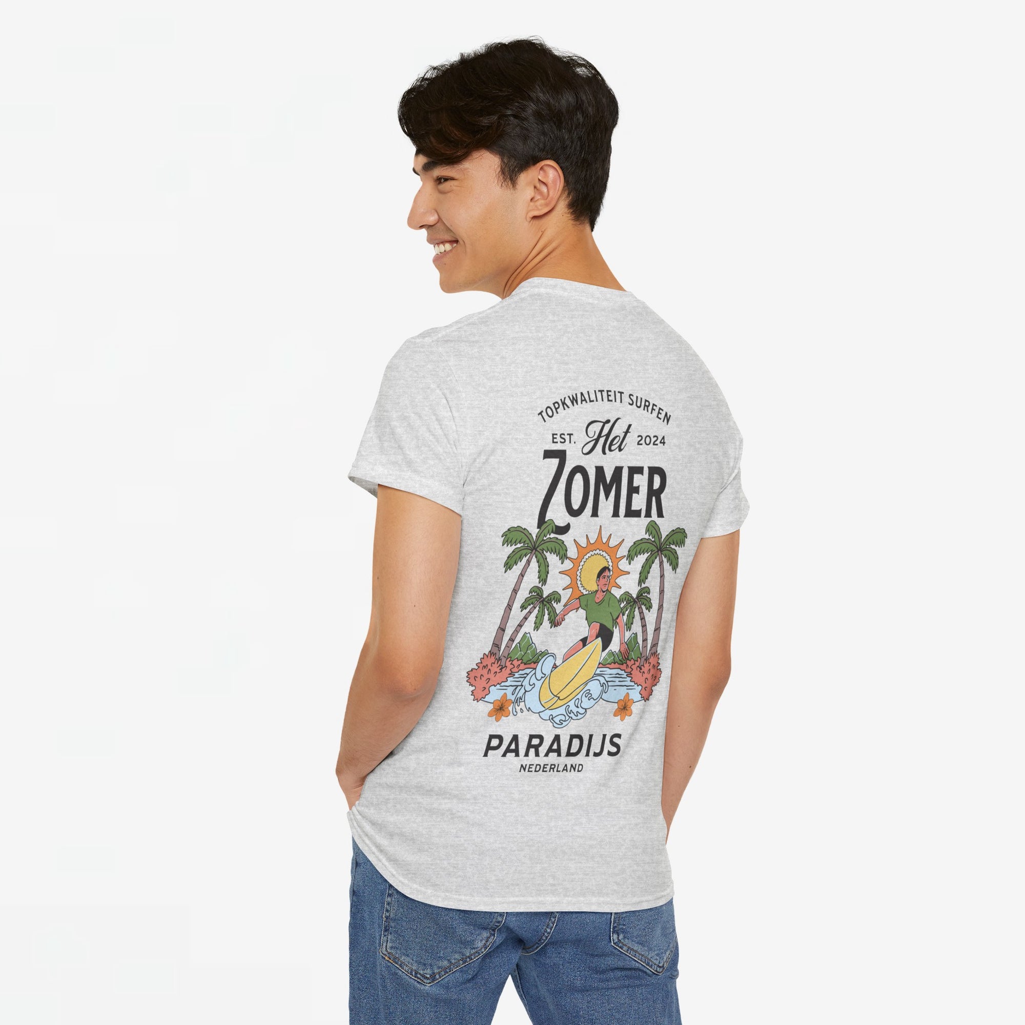 Zomer T-shirt voor Heren - Skrrtshirt Zomervakantie Oversized Tee #10 - Zomer Paradijs