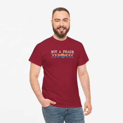 Gay Pride T-shirt - Not a phase (witte tekst) - Oversized #2