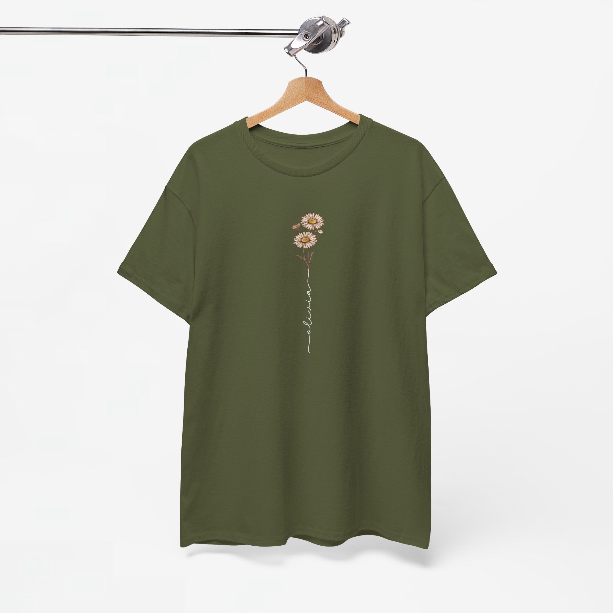 Gepersonaliseerde Moederdag Mama Cadeau - T-shirt - Geboortemaand bloem met naam