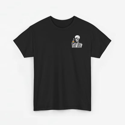 Gay Pride T-shirt - Skelet Regenboog Koffie - Oversized #73