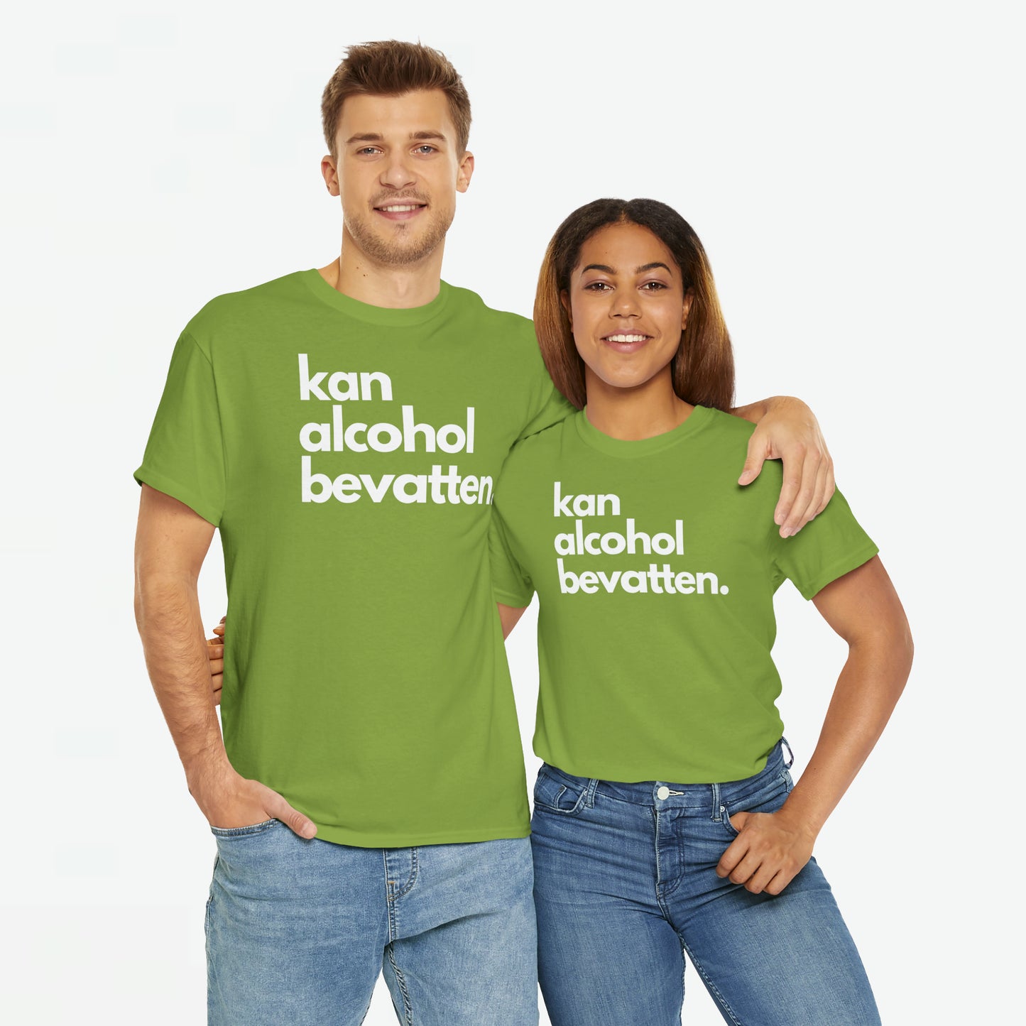 Kan Alcohol Bevatten | Front Print | Koningsdag T-shirt | Oversized