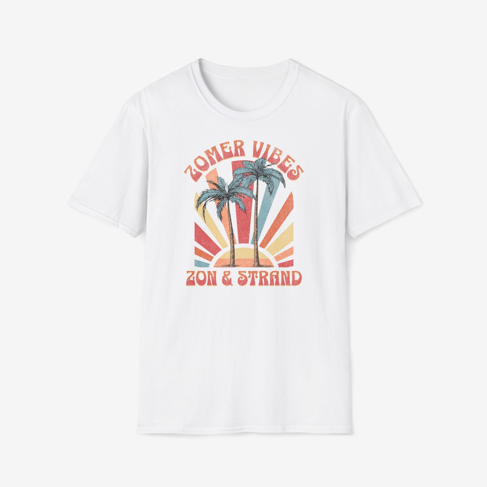 Dames Zomer T-shirt met print - Zomer Vibes Zon & Strand | SkrrtShirt