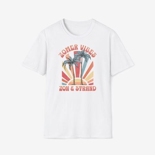 Dames Zomer T-shirt met print - Zomer Vibes Zon & Strand | SkrrtShirt