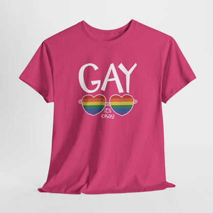 Gay Pride T-shirt - Gay It's Okay - Oversized #23