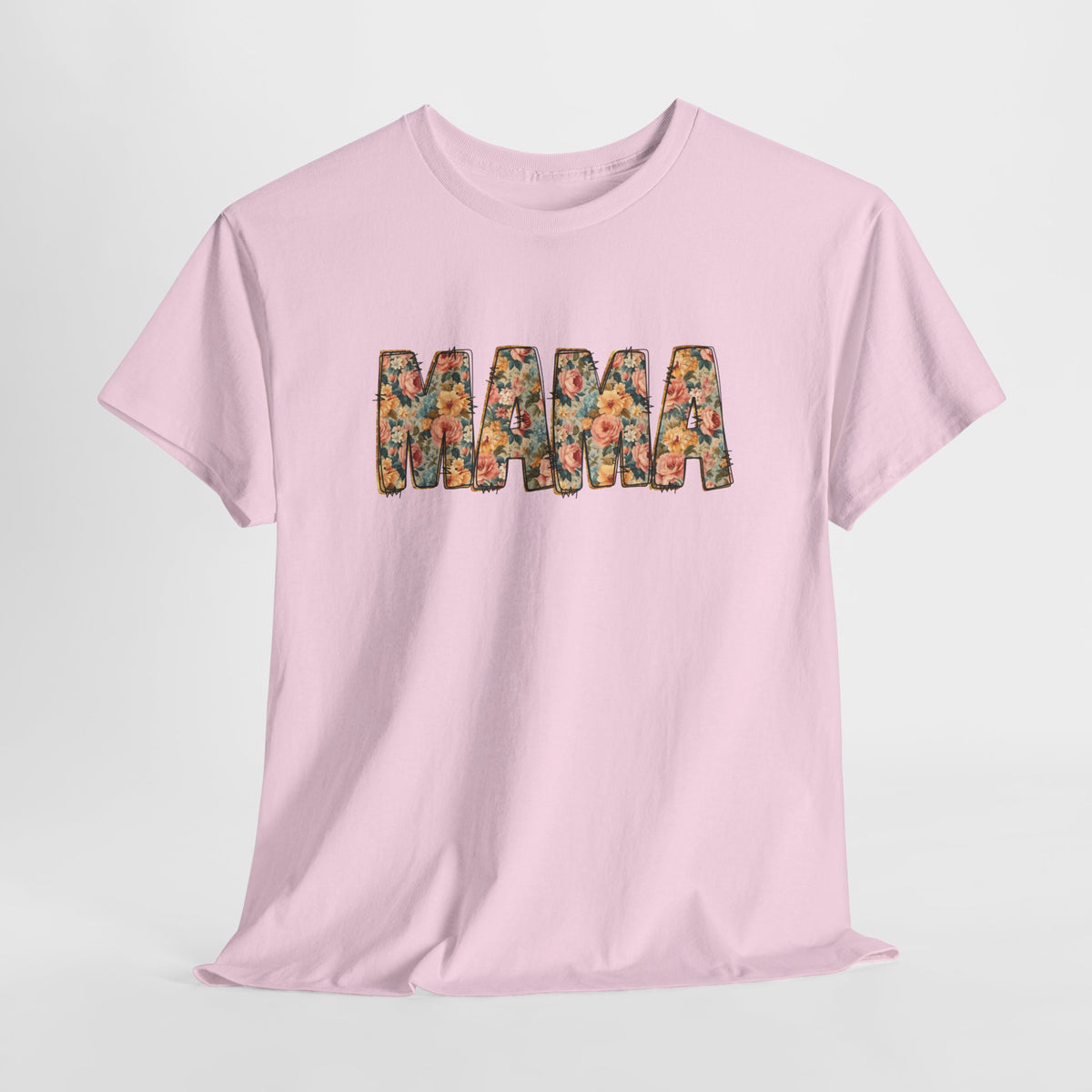 Roze oversized t-shirt met “MAMA” print midden op de borst