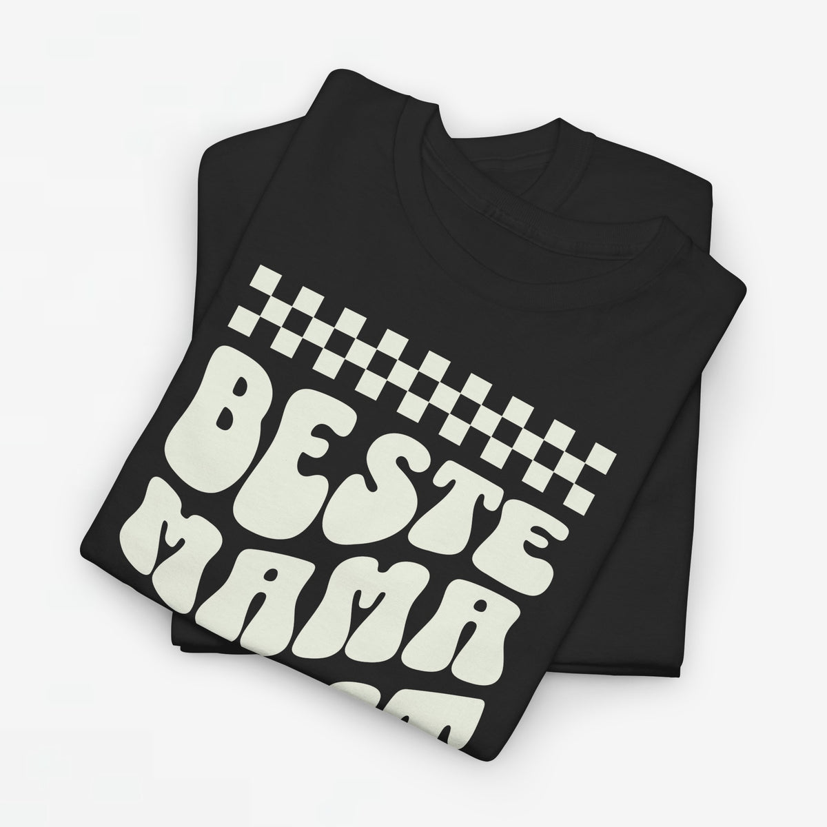 Oversized T-shirt in zwart met witte retro-opdruk op de borst