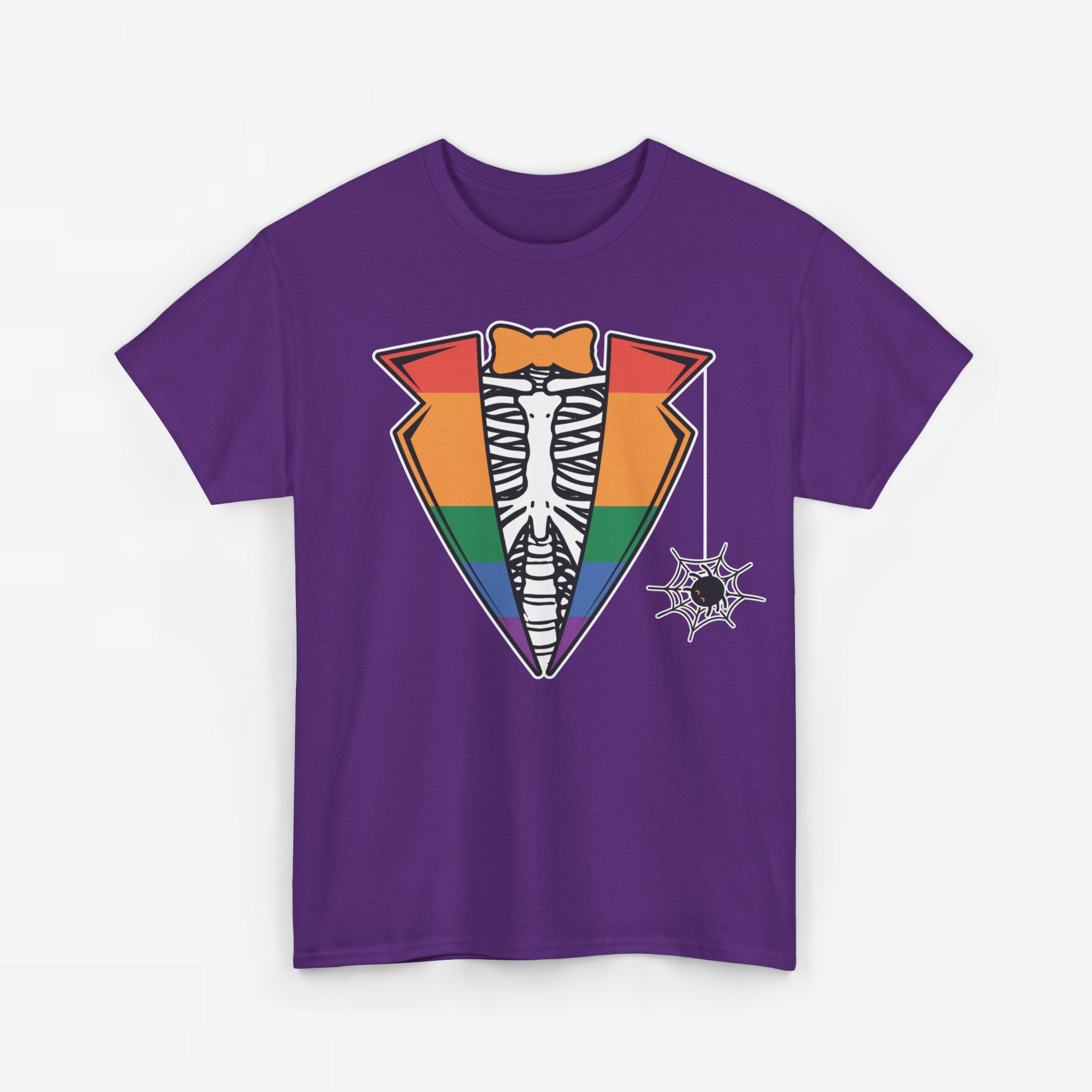 Gay Pride T-shirt - Skelet Regenboog Suit - Oversized #72