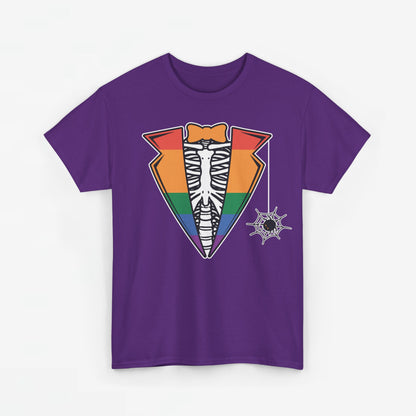 Gay Pride T-shirt - Skelet Regenboog Suit - Oversized #72