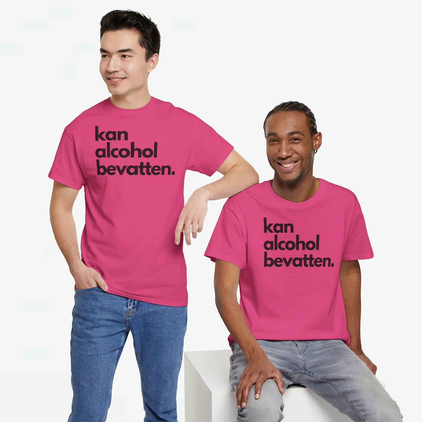 Kan Alcohol Bevatten | Front Print | Koningsdag T-shirt | Oversized