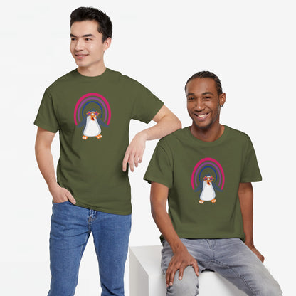 Gay Pride T-shirt - Bi Penguin - Oversized #59