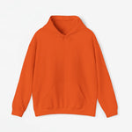 Oranje hoodie met capuchon en voorzak