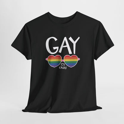 Gay Pride T-shirt - Gay It's Okay - Oversized #23