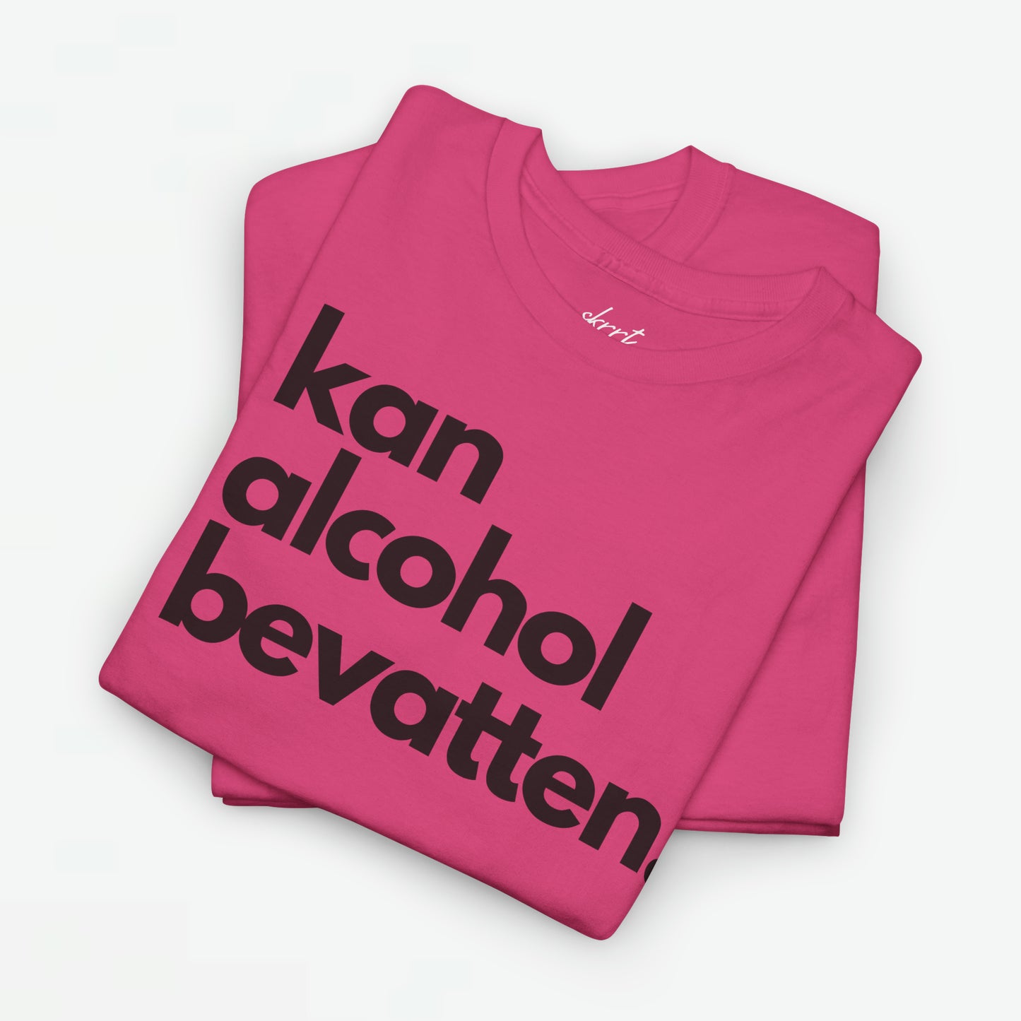 Kan Alcohol Bevatten | Front Print | Koningsdag T-shirt | Oversized