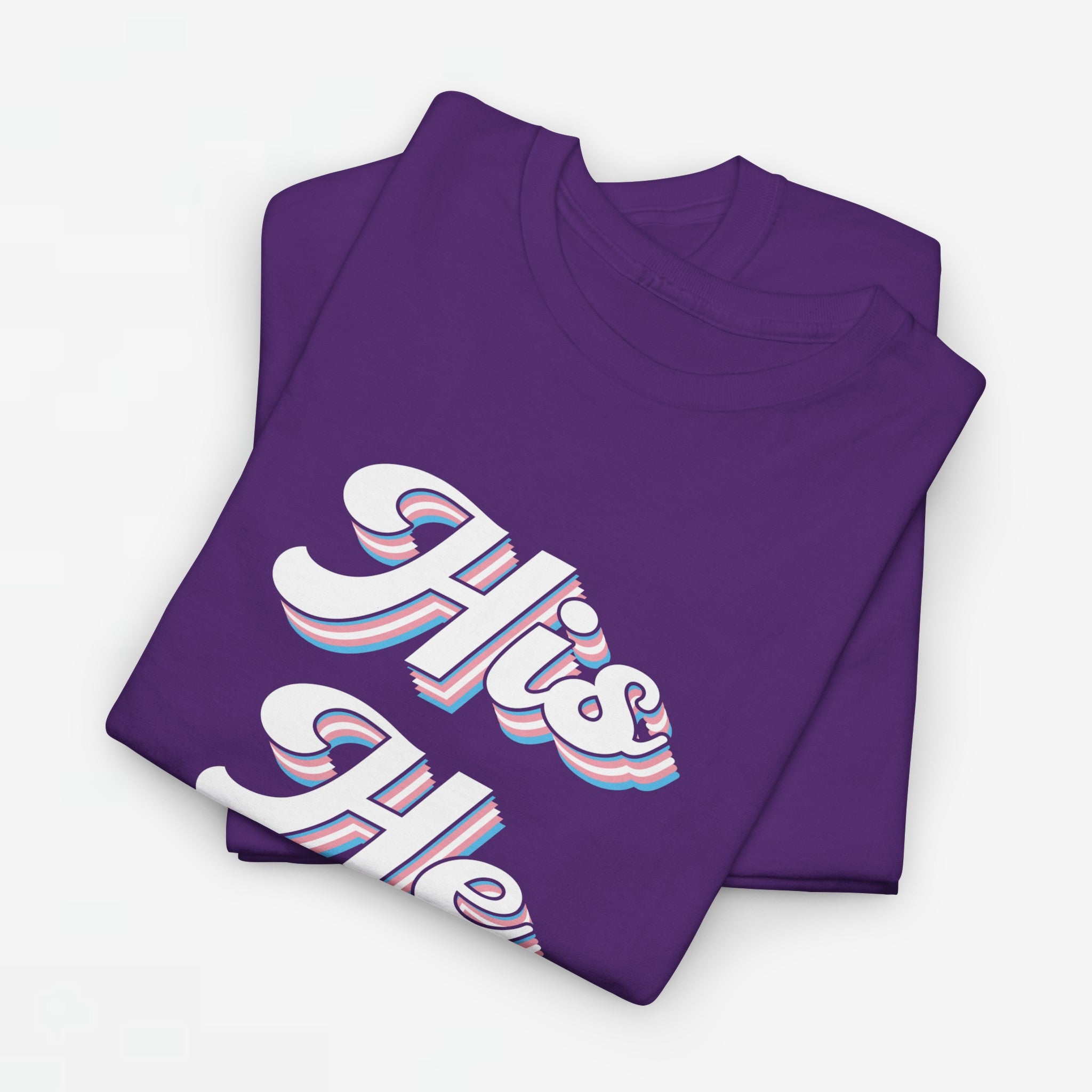 Gay Pride T-shirt - His He Him - Oversized #63