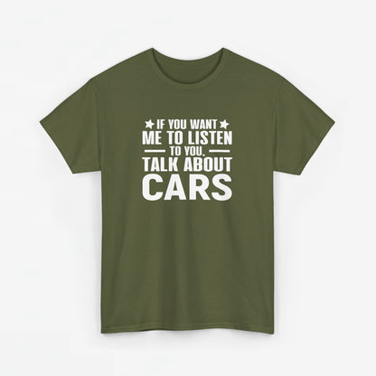 Vaderdag Papa Cadeau - T-shirt - If you want me to listen to you, talk about cars - Oversized #50