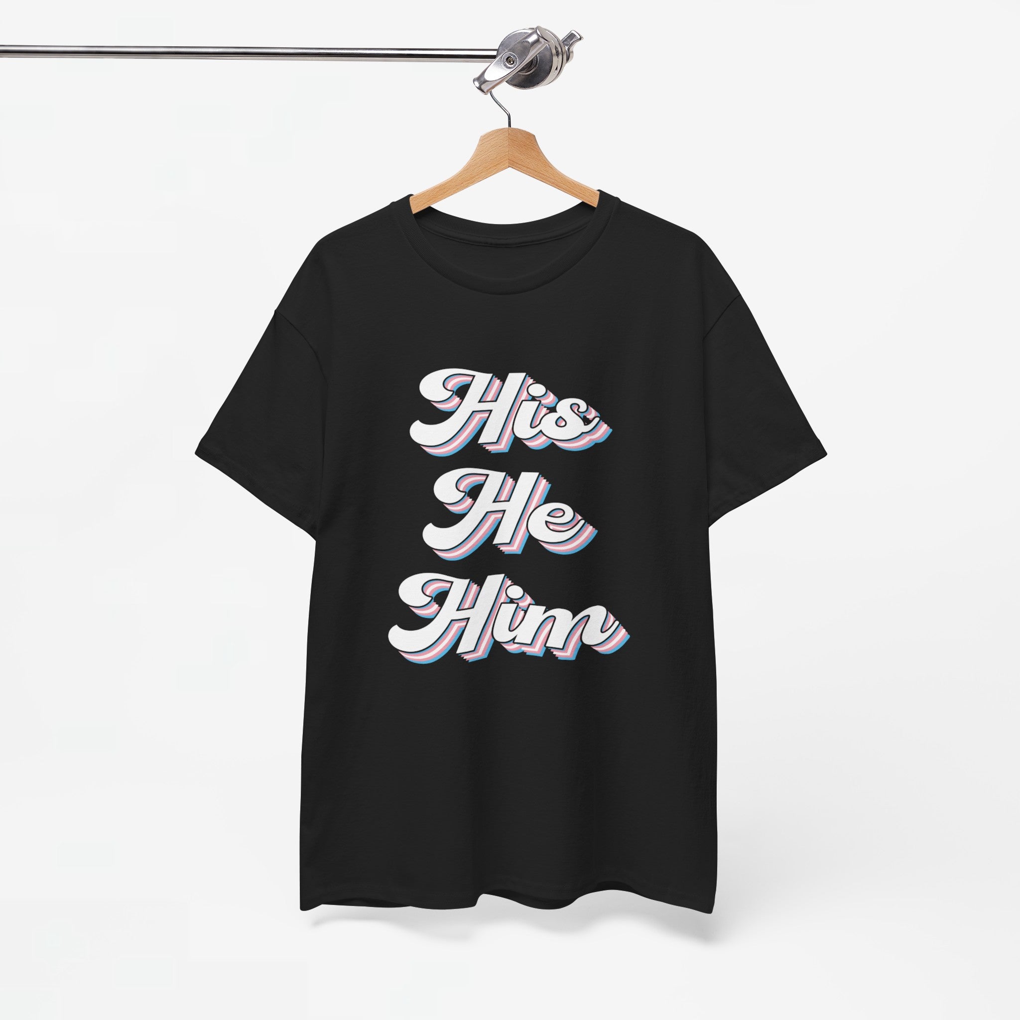 Gay Pride T-shirt - His He Him - Oversized #63