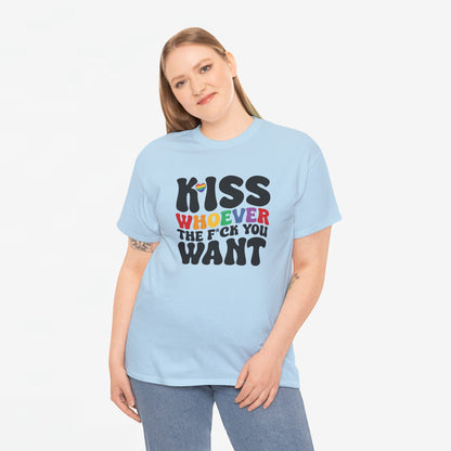 Gay Pride T-shirt - Kiss whoever the f*ck you want - Oversized #34