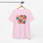 Oversized roze t-shirt met ronde hals en Mama/Mommy/Bruh print, aan hangertje