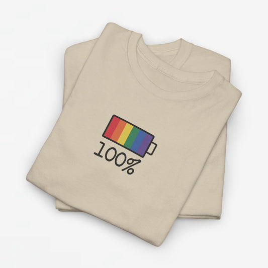 Gay Pride T-shirt - 100% Regenboog - Oversized #33