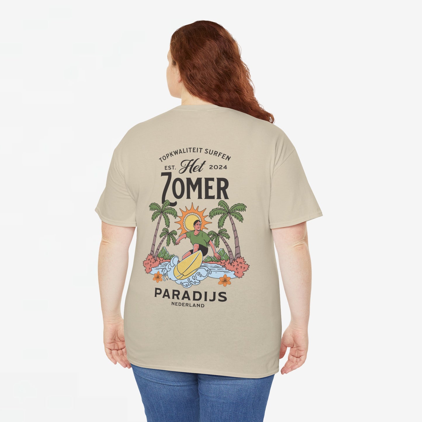 Zomer T-shirt voor Dames - Skrrtshirt Zomervakantie Oversized Tee #10 - Zomer Paradijs