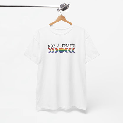 Gay Pride T-shirt - Not a phase (zwarte tekst) - Oversized #3