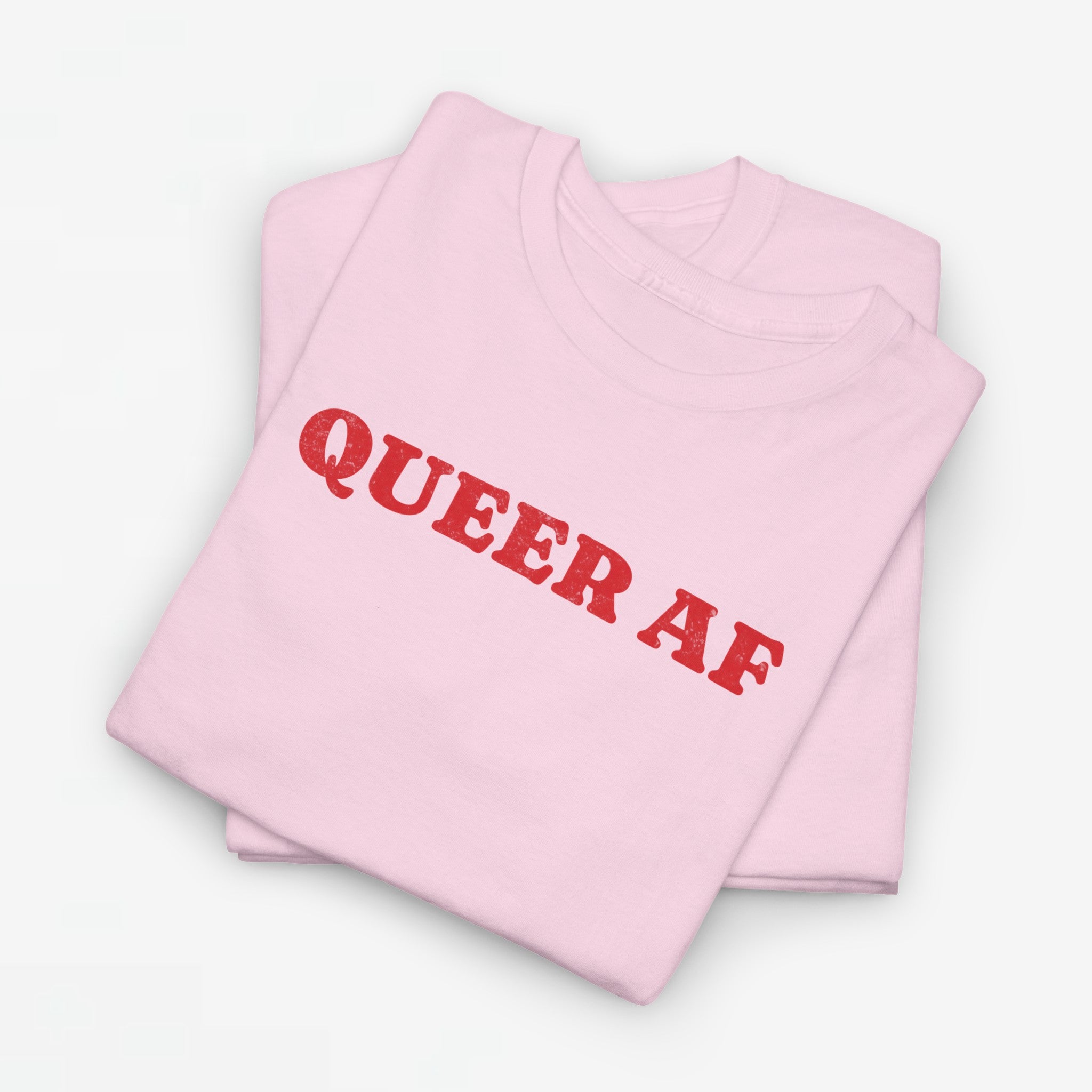 Gay Pride T-shirt - Queer AF - Oversized Tee