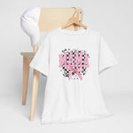 Wit oversized t-shirt met opdruk MAMA en roze strik, los gedragen