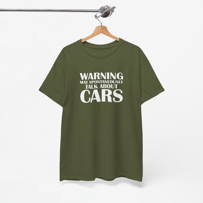 Vaderdag Papa Cadeau - T-shirt - Warning, may talk spontaneously about cars - Oversized #49