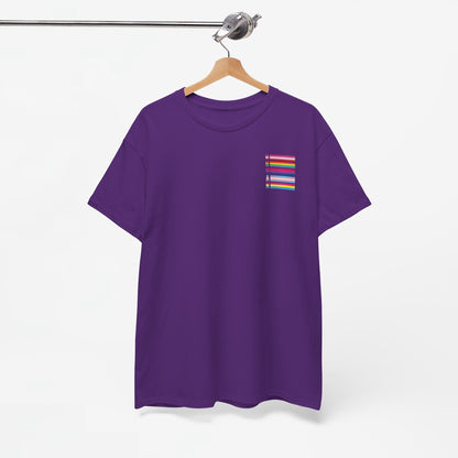 Gay Pride T-shirt - LGBTQ+ Vlag Human - Back Print - Oversized #12