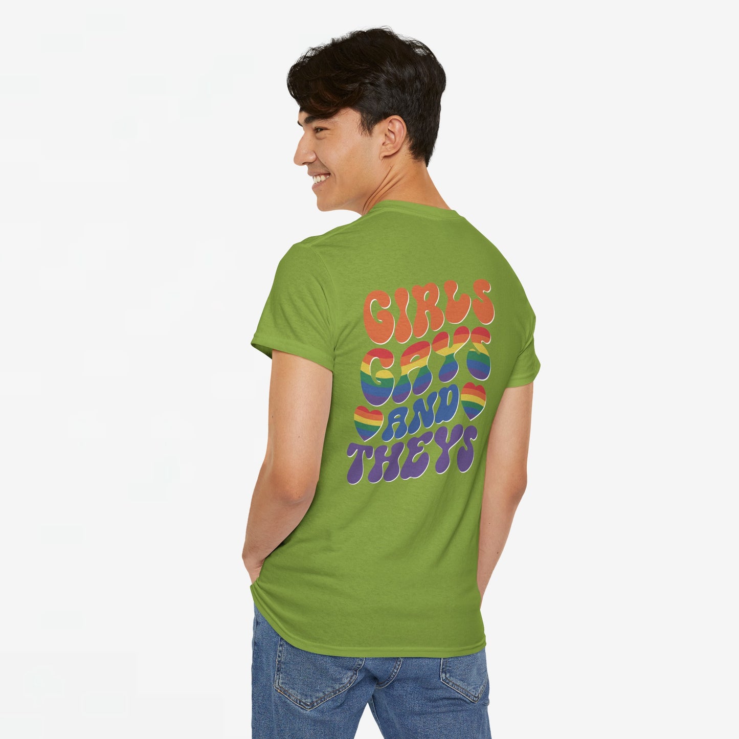 Gay Pride T-shirt - Girls Gays and Theys - Back Print - Oversized #21