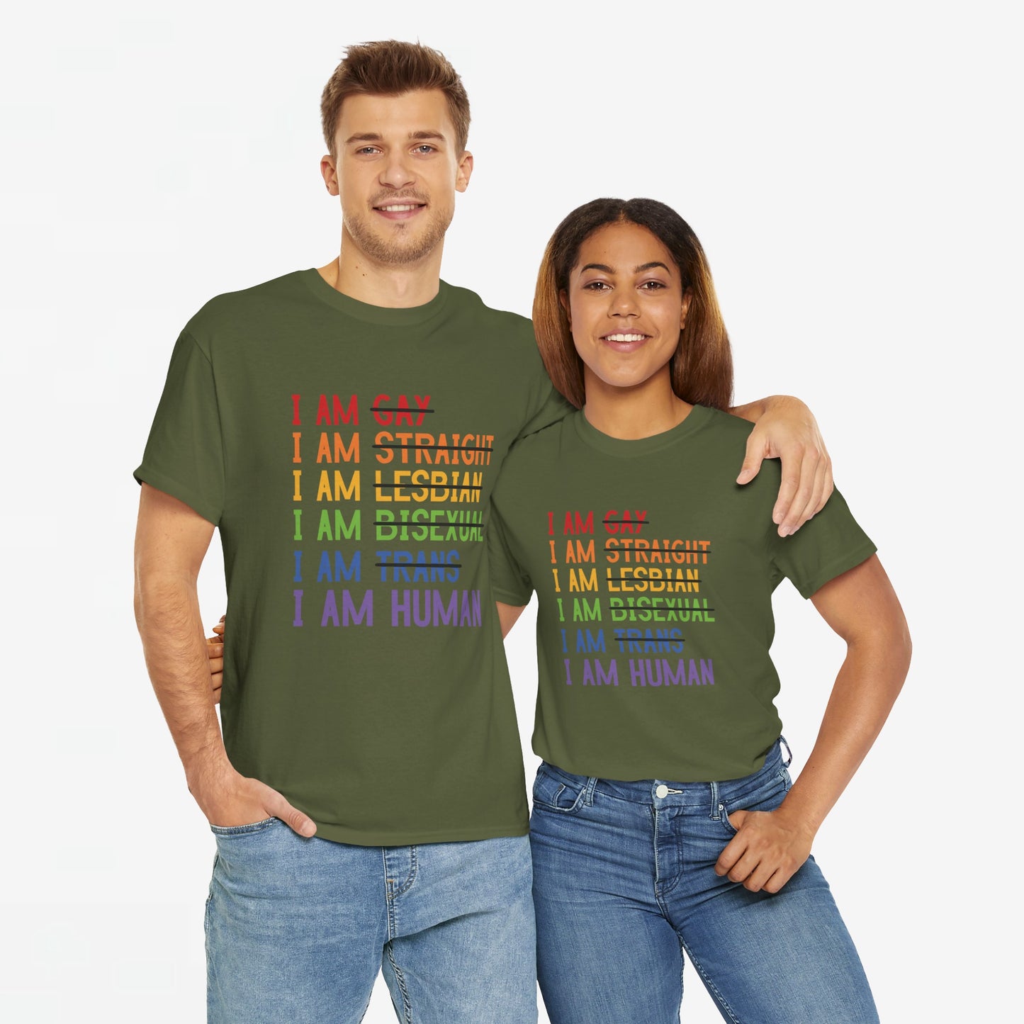 Gay Pride T-shirt - I am Human - Oversized #38