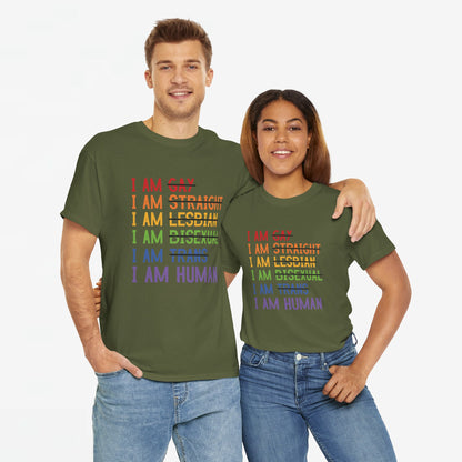 Gay Pride T-shirt - I am Human - Oversized #38