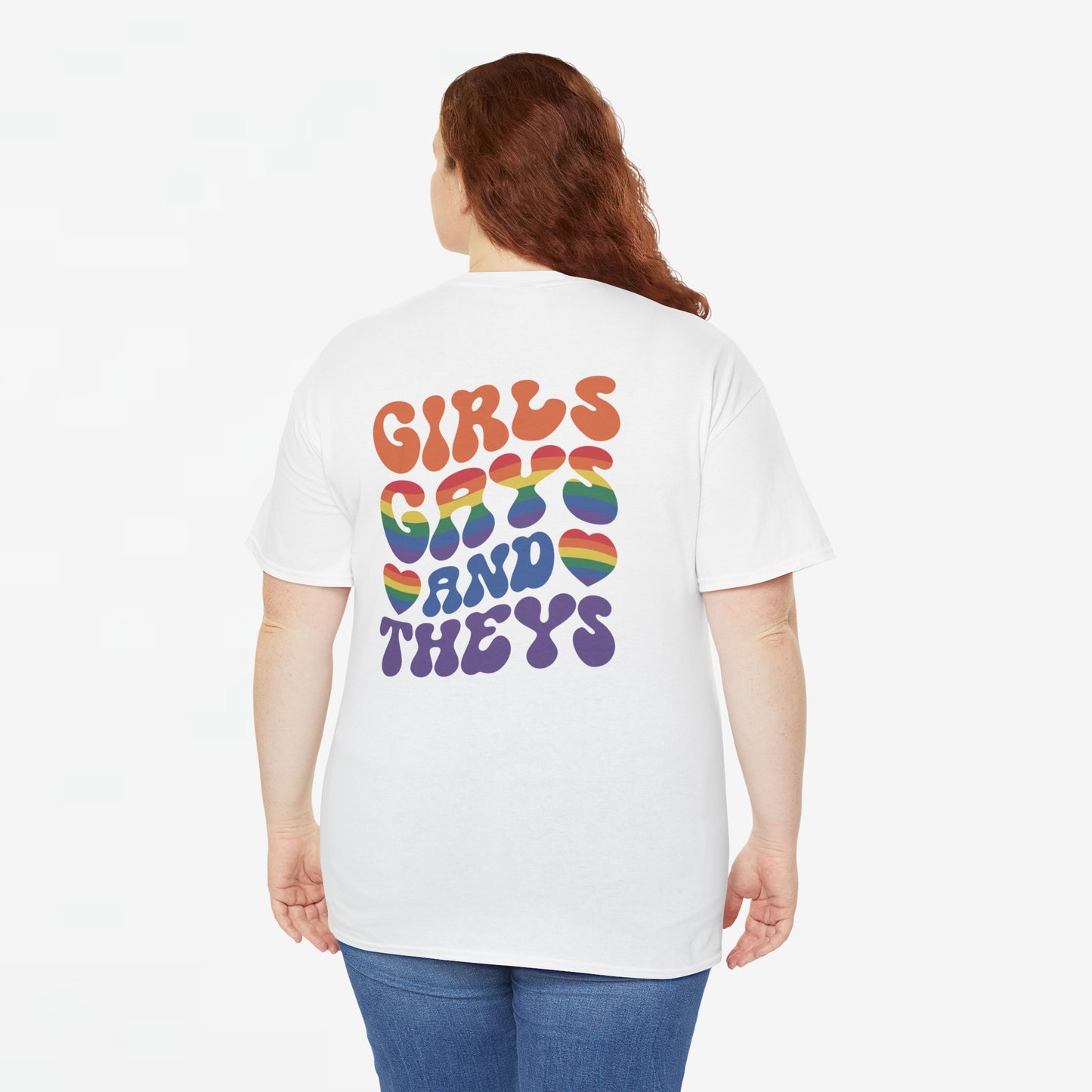 Gay Pride T-shirt - Girls Gays and Theys - Back Print - Oversized #21