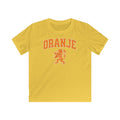 Kind Voetbal T-shirt - EK, WK en Koningsdag Kinderkleding - Personaliseer met Naam & Rugnummer - ORANJE met Leeuw