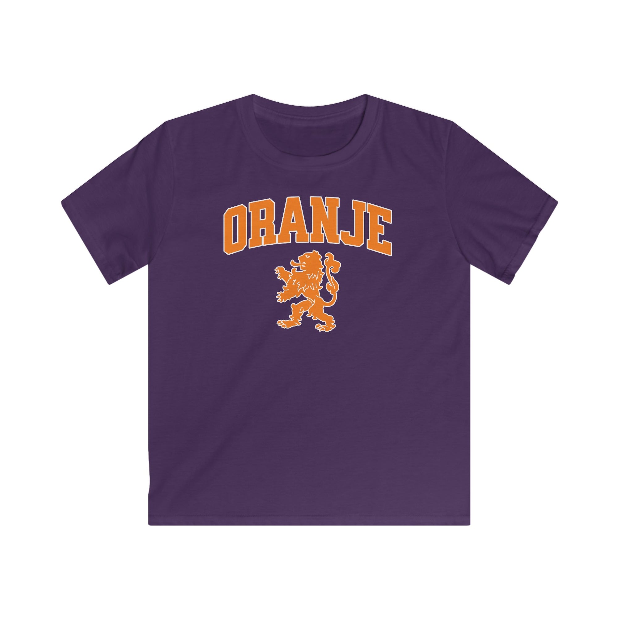Kind Voetbal T-shirt - EK, WK en Koningsdag Kinderkleding - Personaliseer met Naam & Rugnummer - ORANJE met Leeuw