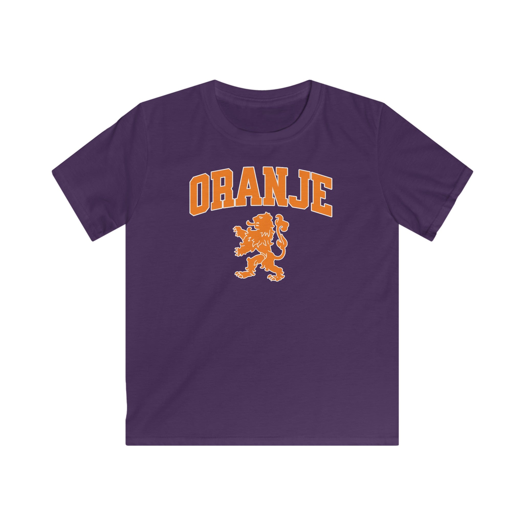 Kind Voetbal T-shirt - EK, WK en Koningsdag Kinderkleding - Personaliseer met Naam & Rugnummer - ORANJE met Leeuw