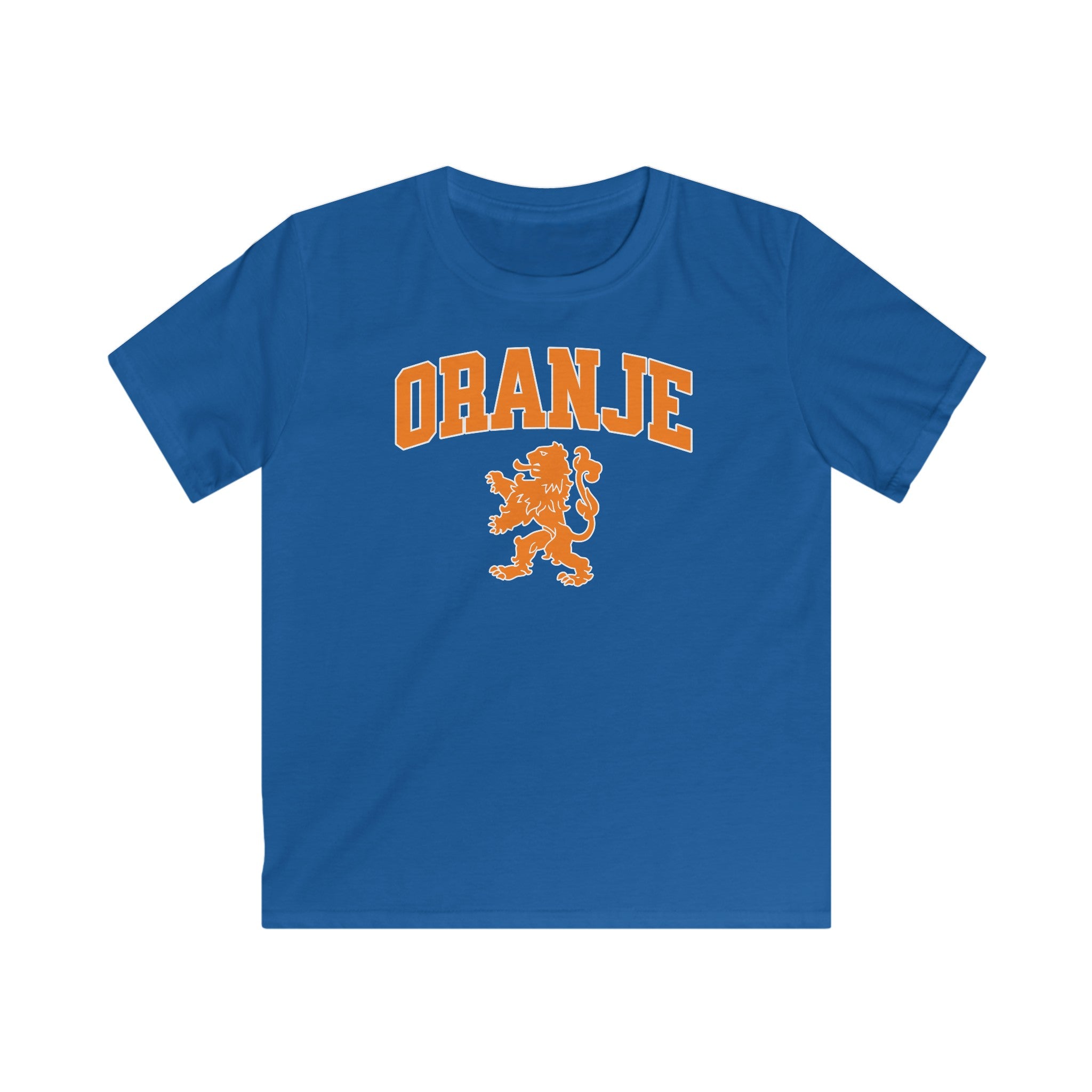 Kind Voetbal T-shirt - EK, WK en Koningsdag Kinderkleding - Personaliseer met Naam & Rugnummer - ORANJE met Leeuw