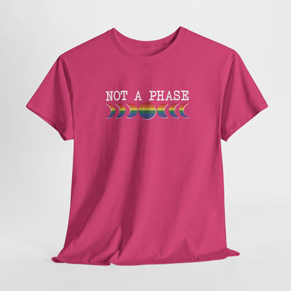 Gay Pride T-shirt - Not a phase (witte tekst) - Oversized #2