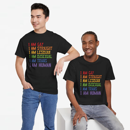 Gay Pride T-shirt - I am Human - Oversized #38