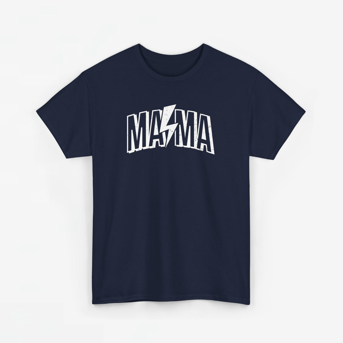 Oversized T-shirt navy met ronde hals en witte “MA/MMA” borstprint