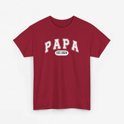 Gepersonaliseerde Vaderdag Papa Cadeau - T-shirt - Papa - EST [Jaar]