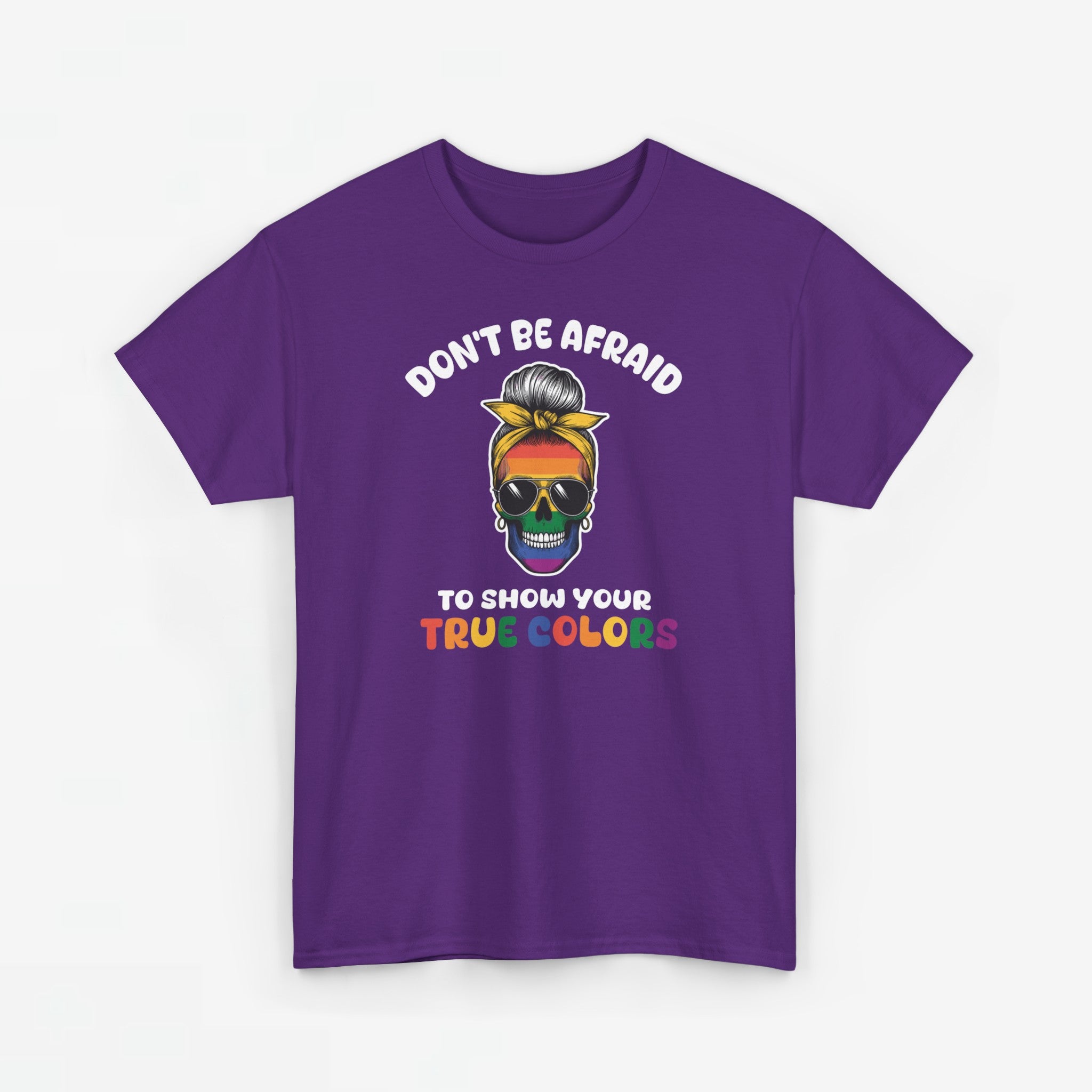 Gay Pride T-shirt - Don't be afraid to show your true colors - Oversized #70