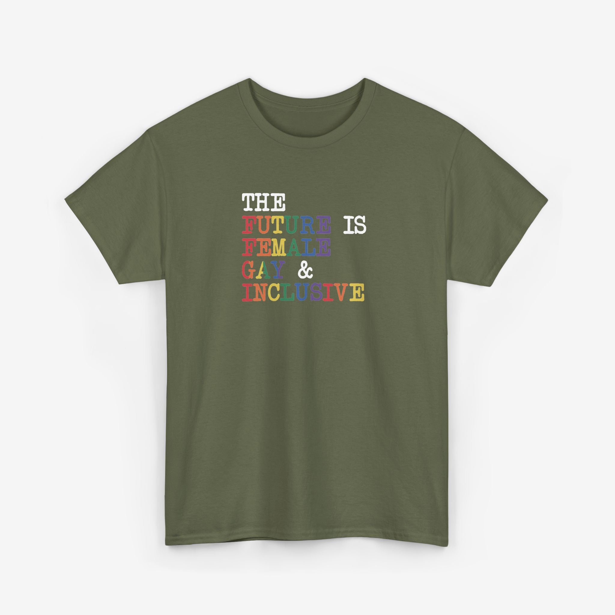 Gay Pride T-shirt - The Future is Female, Gay & Inclusive | SkrrtShirt