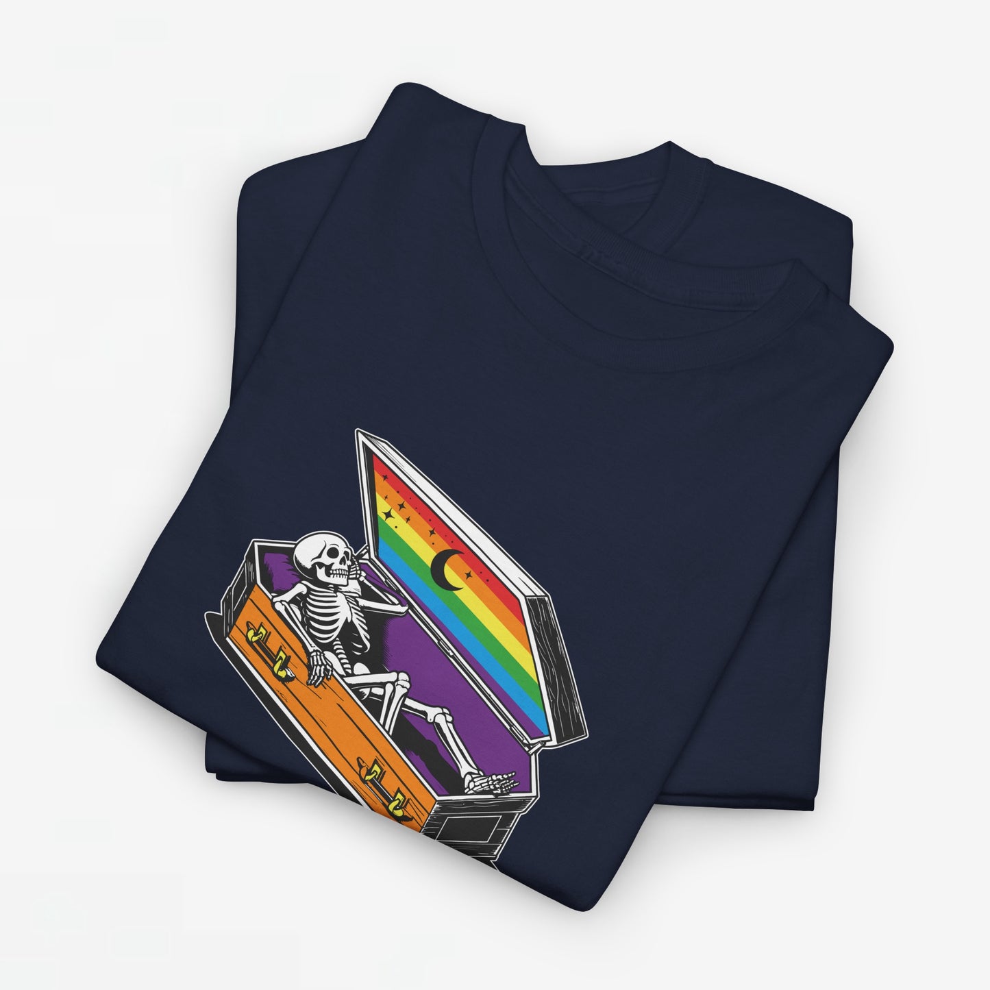 Gay Pride T-shirt - Skelet Regenboog - Oversized #42