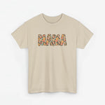 Beige T-shirt met bloemenprint “MAMA” op de borst